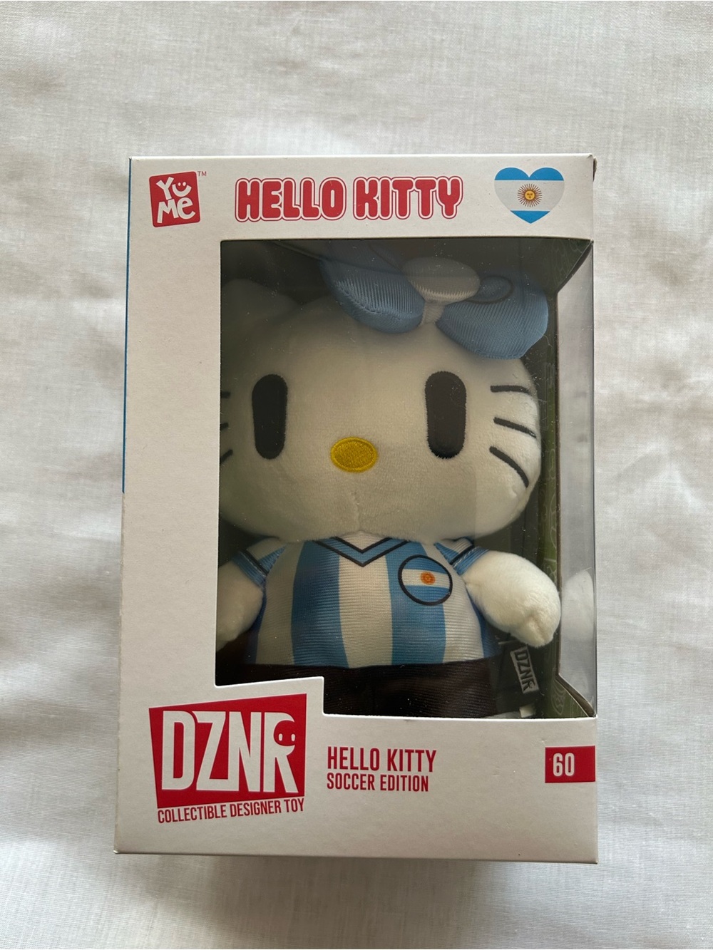 Hello Kitty Plush by Hello Kitty in White and Blue Striped Jersey